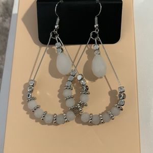 White Dangle Earring